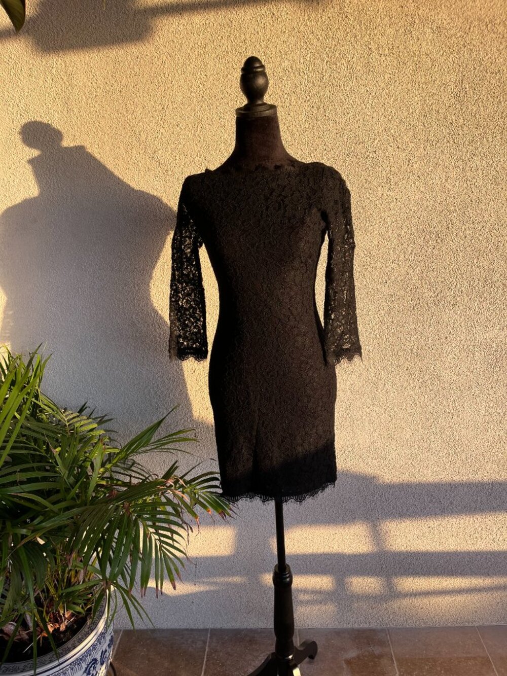 Black lace dress